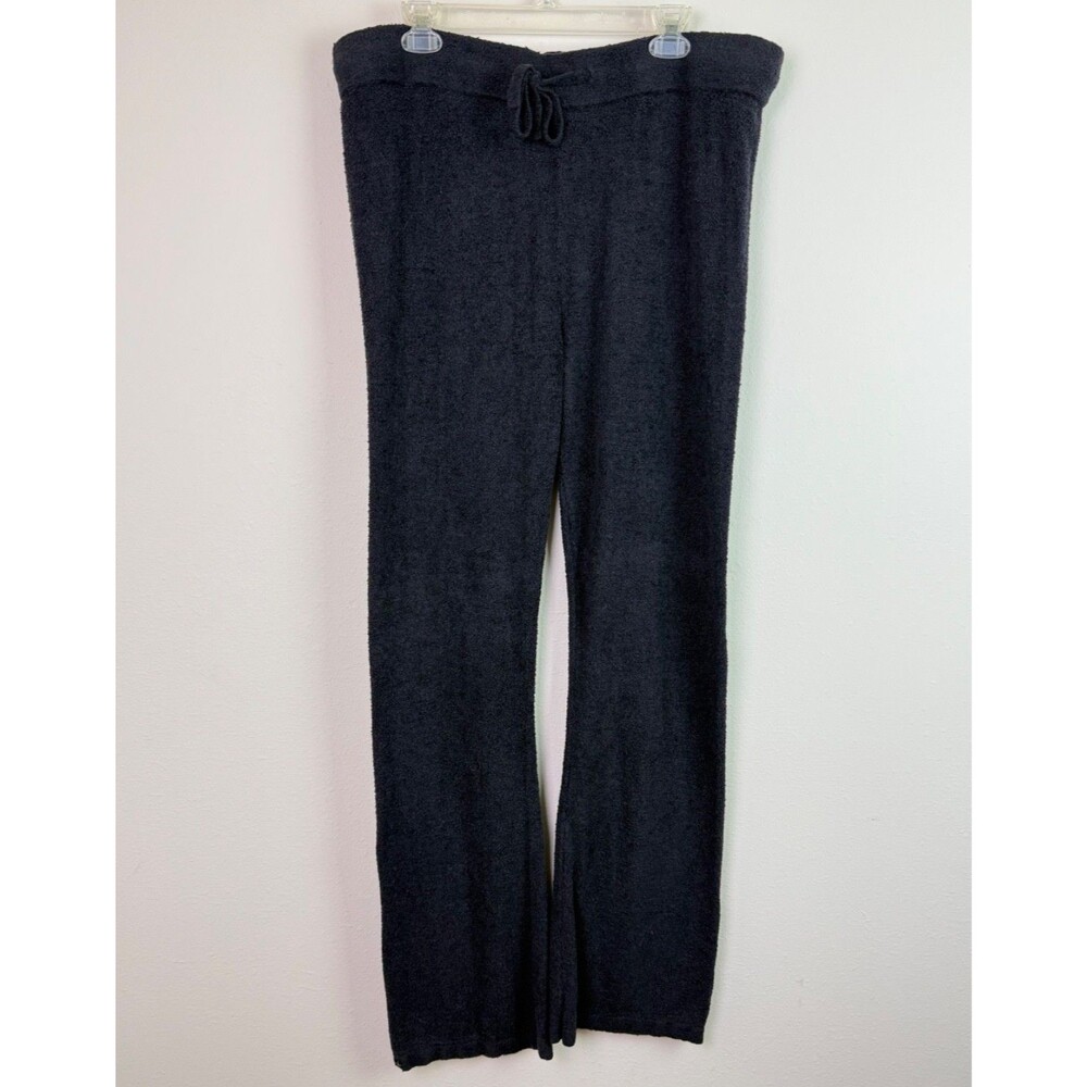 Barefoot Dreams CozyChic Lite Elastic Drawstring Relaxed Pant Black Size 1X